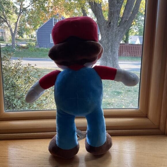 Super Mario Bros 18" Plush Toy Stuffed Figure Red Hat Blue Overalls Gamers Colle - Picture 2 of 4